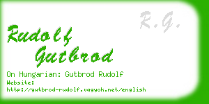 rudolf gutbrod business card